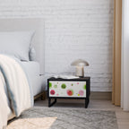 COLORFUL COSMOS Mesita de Noche en Acabado Negro