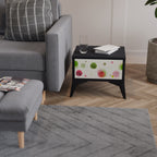 COLORFUL COSMOS Mesita de Noche en Acabado Negro