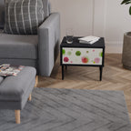 COLORFUL COSMOS Mesita de Noche en Acabado Negro