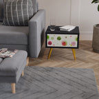 COLORFUL COSMOS Mesita de Noche en Acabado Negro