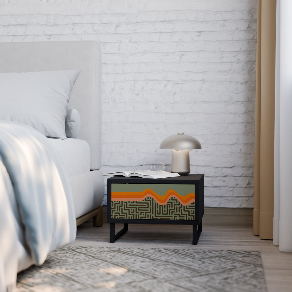 SIMPLE SOLUTIONS Nightstand in Black Finish