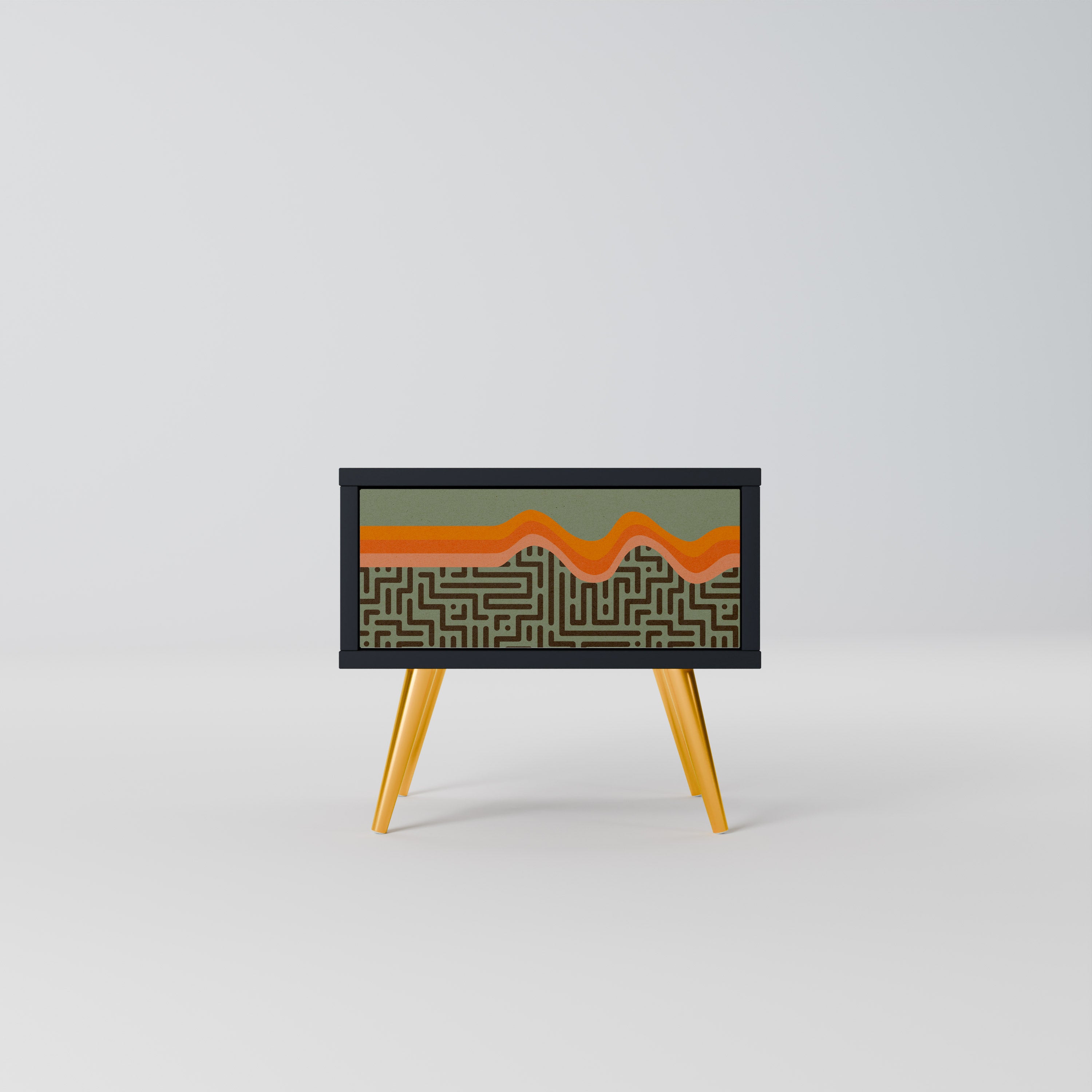 SIMPLE SOLUTIONS Nightstand in Black Finish