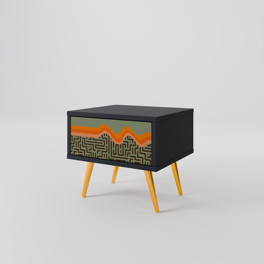 SIMPLE SOLUTIONS Nightstand in Black Finish