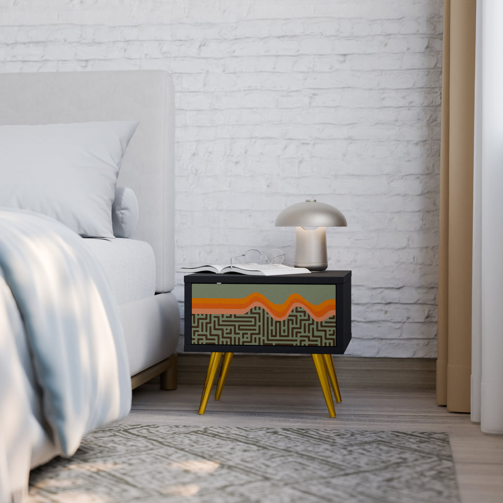 SIMPLE SOLUTIONS Nightstand in Black Finish
