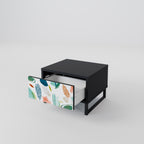 BOTANICAL HURRICANE Nightstand in Black Finish