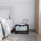 BOTANICAL HURRICANE Nightstand in Black Finish
