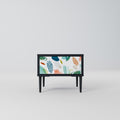 BOTANICAL HURRICANE Nightstand in Black Finish