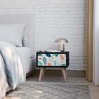 BOTANICAL HURRICANE Nightstand in Black Finish