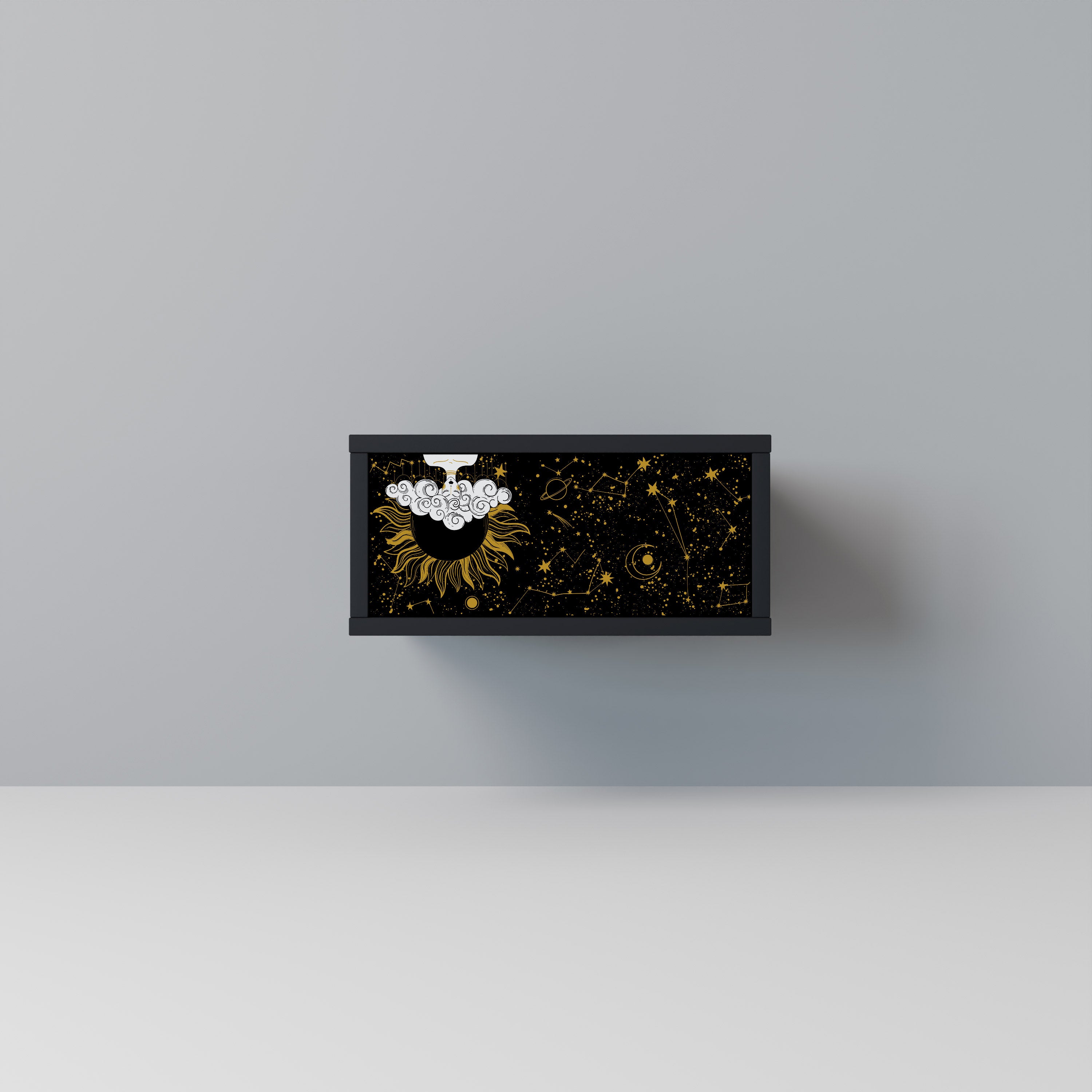 STELLAR CONSTELLATIONS Nightstand in Black Finish
