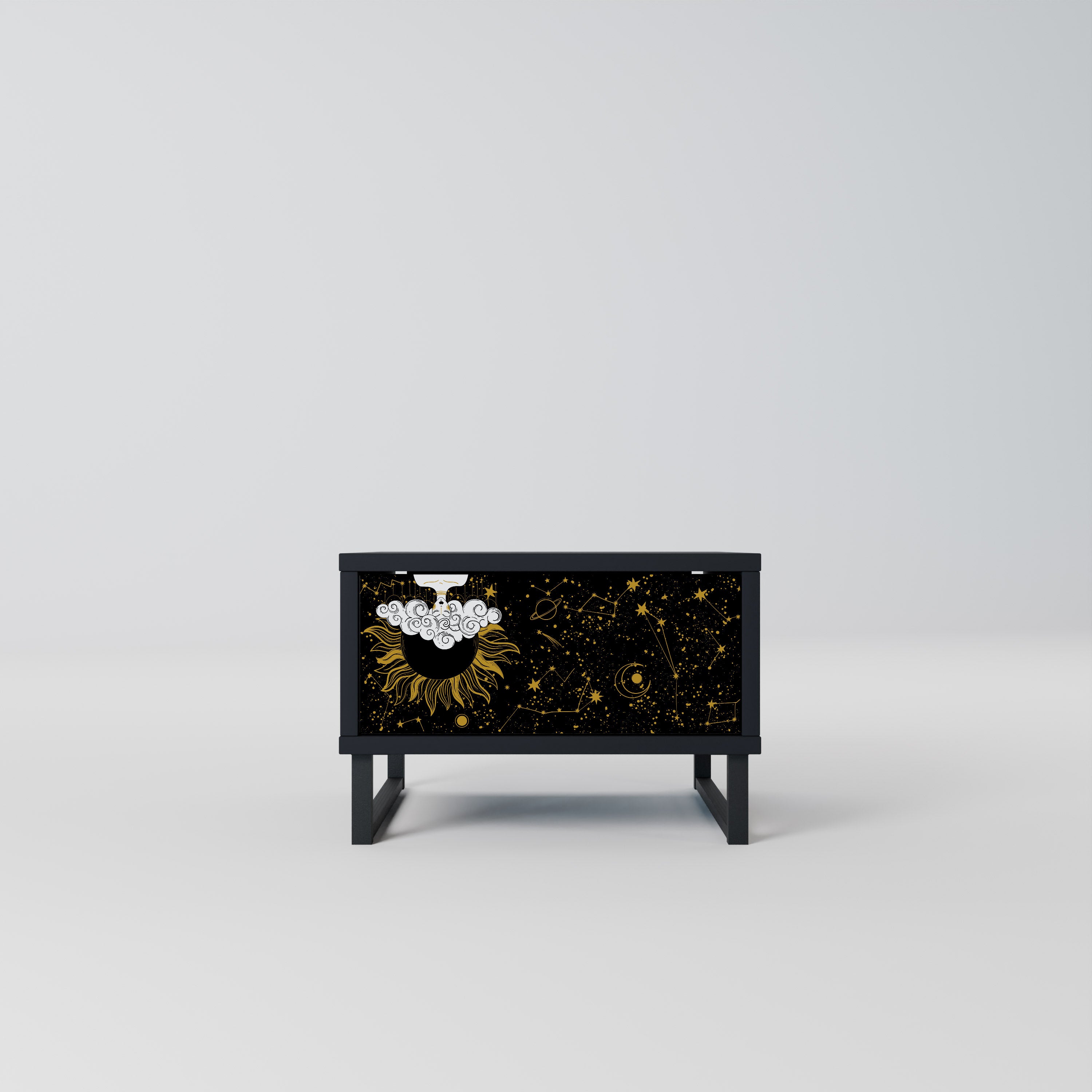 STELLAR CONSTELLATIONS Nightstand in Black Finish