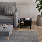 STELLAR CONSTELLATIONS Mesita de Noche en Acabado Negro