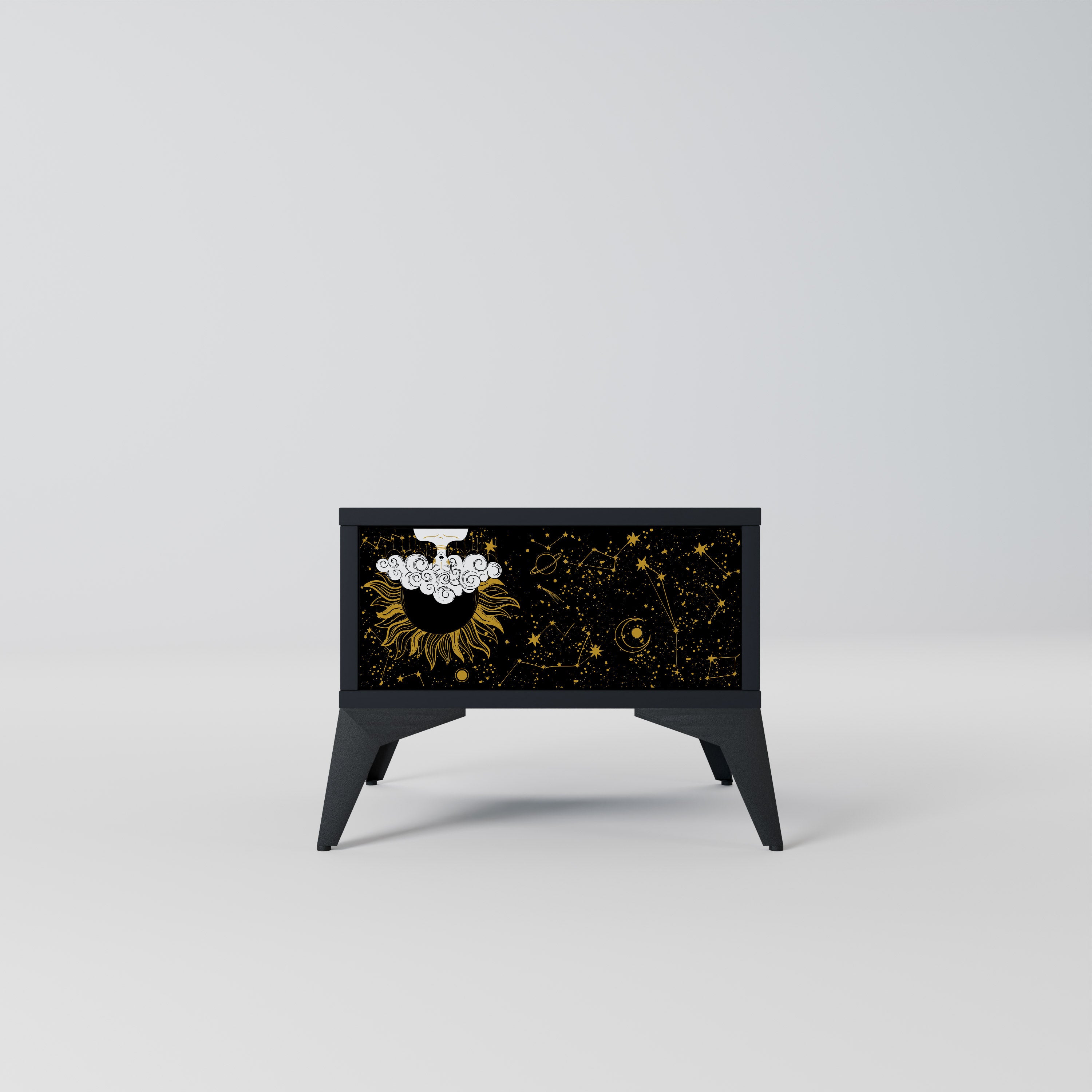 STELLAR CONSTELLATIONS Nightstand in Black Finish