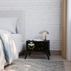 STELLAR CONSTELLATIONS Mesita de Noche en Acabado Negro