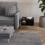 STELLAR CONSTELLATIONS Mesita de Noche en Acabado Negro