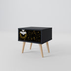 STELLAR CONSTELLATIONS Mesita de Noche en Acabado Negro