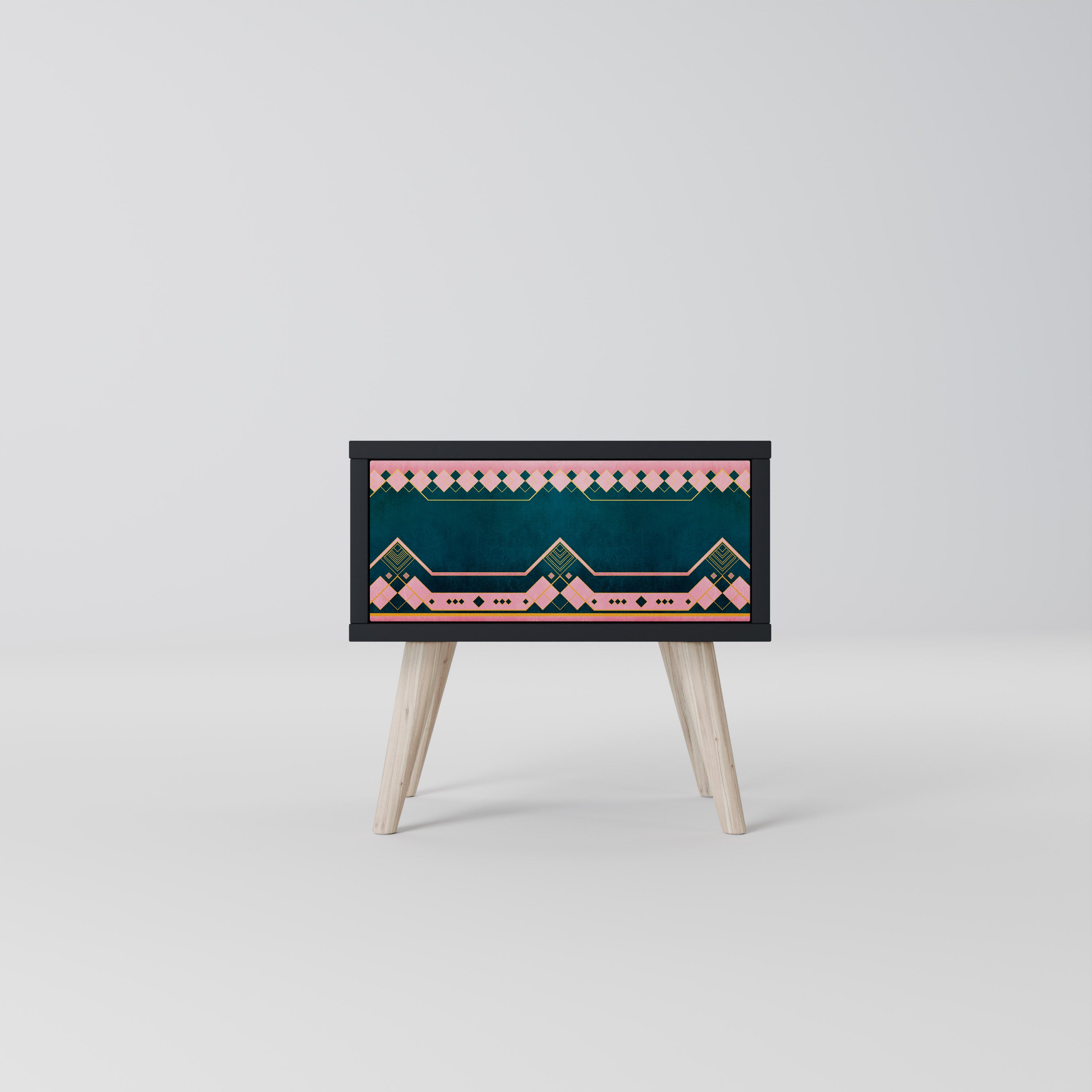 ROYAL COMPOSITION Nightstand in Black Finish