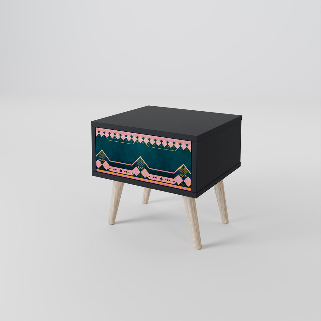 ROYAL COMPOSITION Nightstand in Black Finish