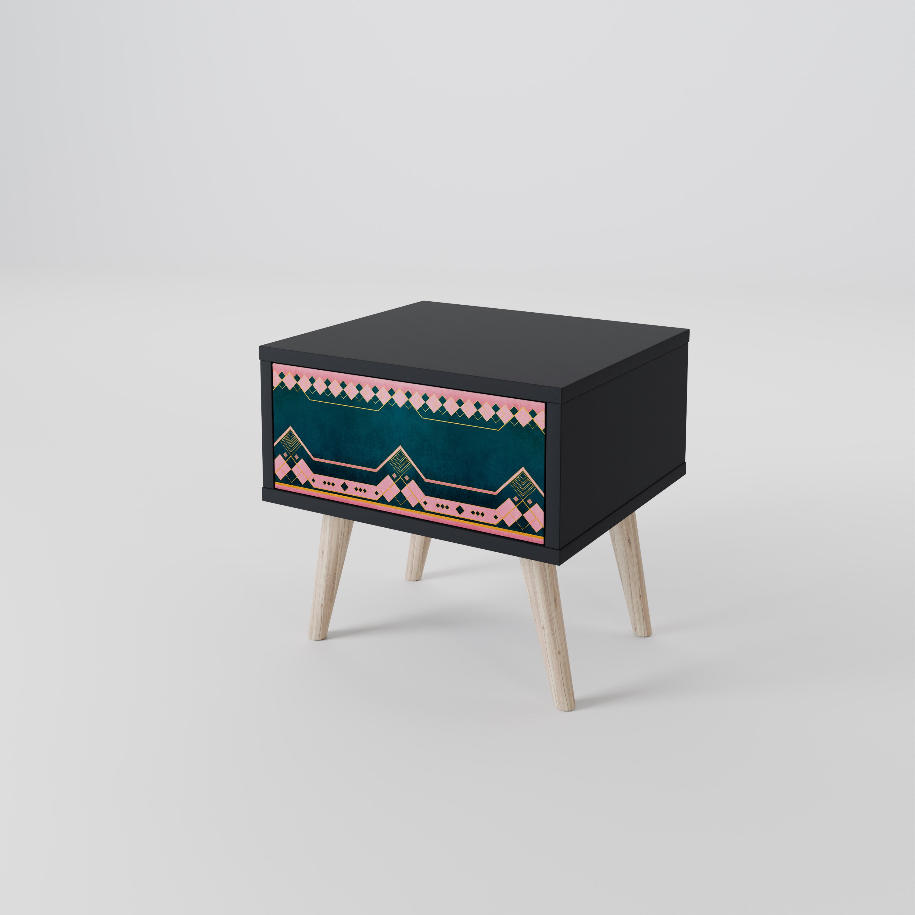 ROYAL COMPOSITION Nightstand in Black Finish