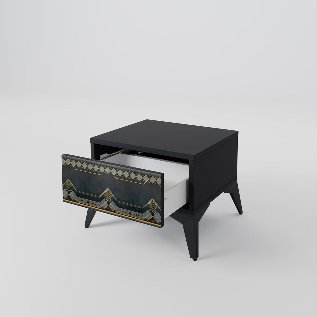 ROYAL ORDINARINESS Nightstand in Black Finish