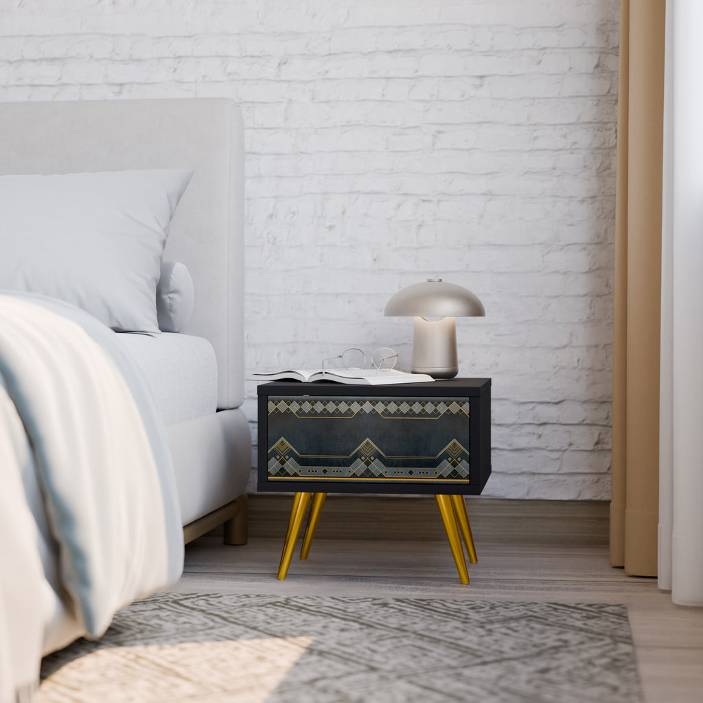 ROYAL ORDINARINESS Nightstand in Black Finish