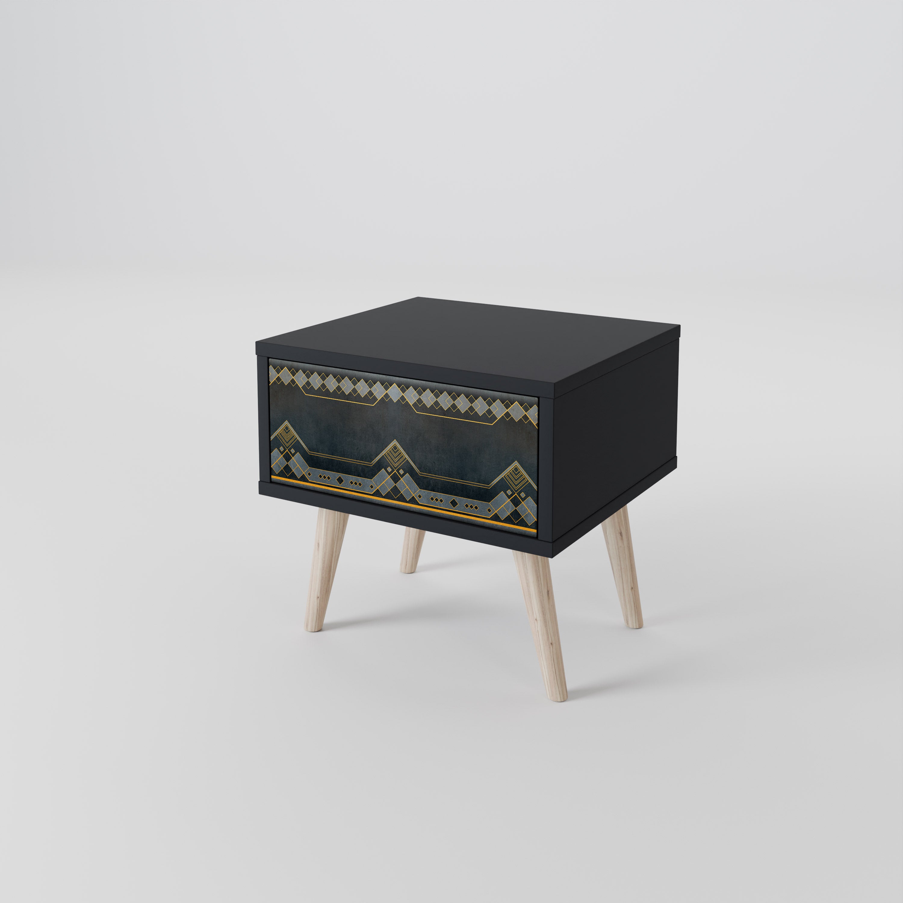 ROYAL ORDINARINESS Nightstand in Black Finish