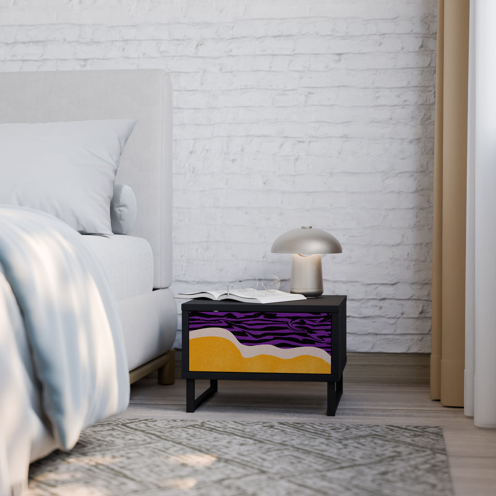 INDEPENDENT BORDER Nightstand in Black Finish