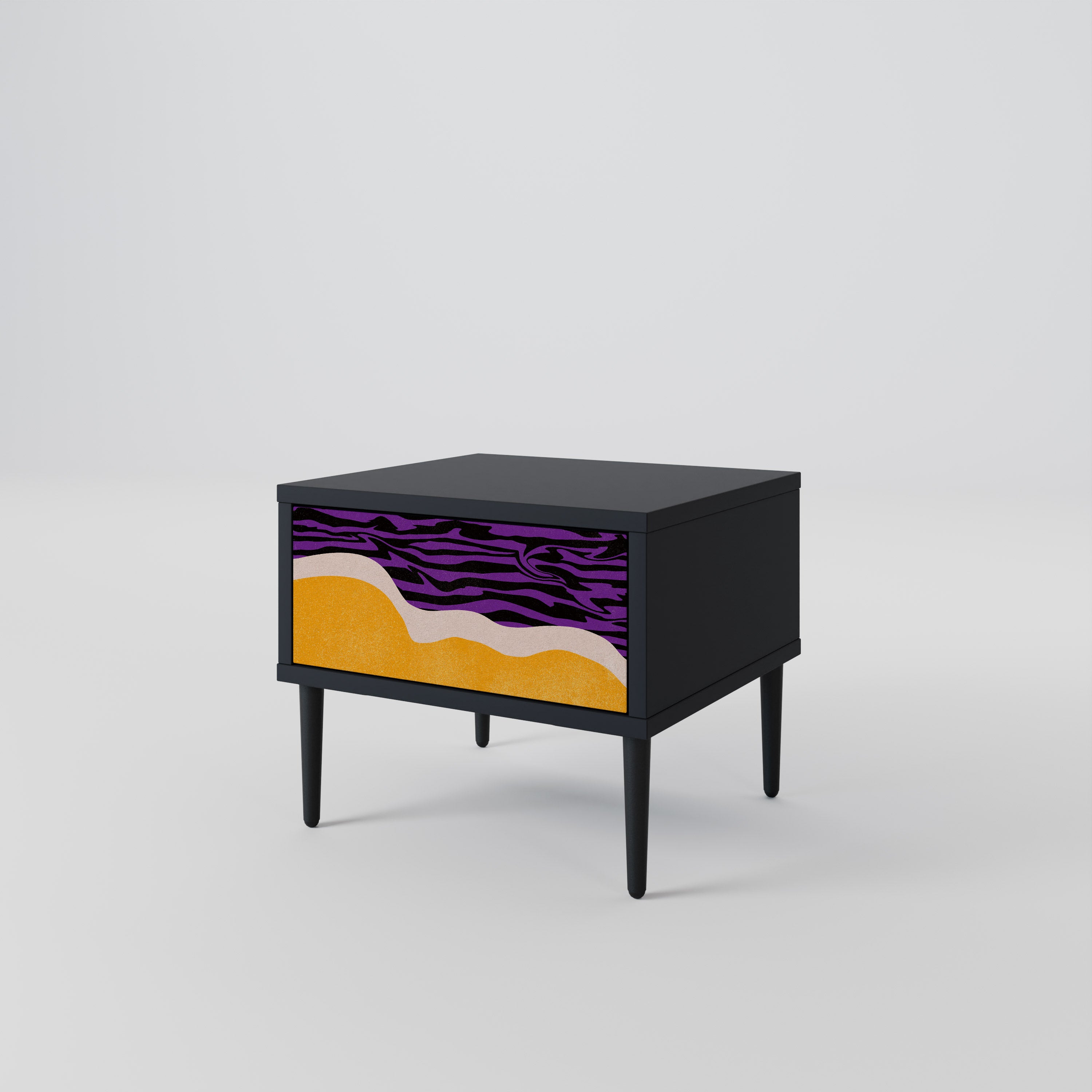INDEPENDENT BORDER Nightstand in Black Finish