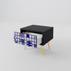 THE RIGHT PLACES Mesita de Noche en Acabado Negro