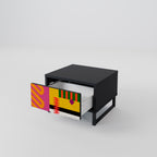 VIVID ART Mesita de Noche en Acabado Negro