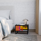 VIVID ART Mesita de Noche en Acabado Negro