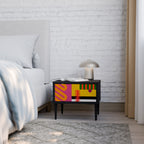 VIVID ART Mesita de Noche en Acabado Negro