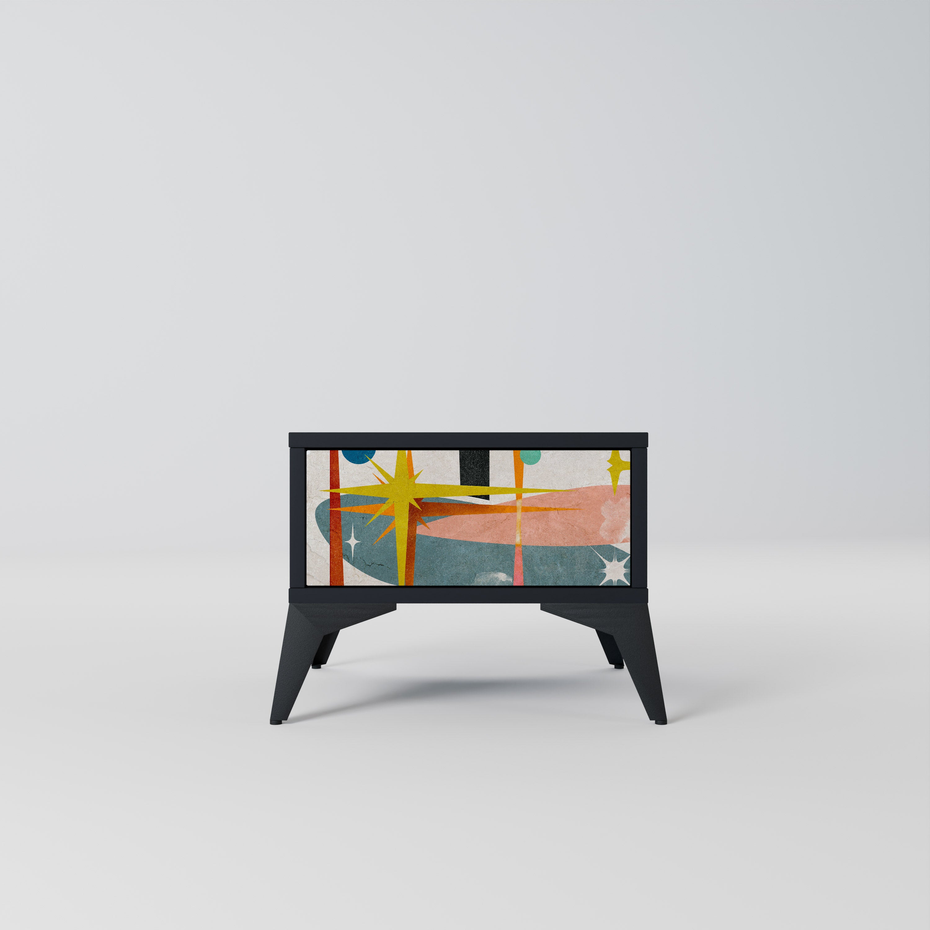 INTERSTELLAR VIBES Nightstand in Black Finish