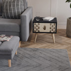 SEE MORE Mesita de Noche en Acabado Negro