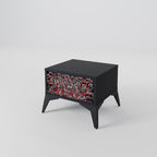BROKEN LINES Nightstand in Black Finish