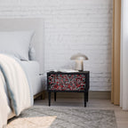 BROKEN LINES Nightstand in Black Finish