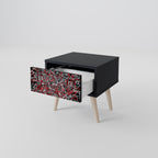 BROKEN LINES Nightstand in Black Finish