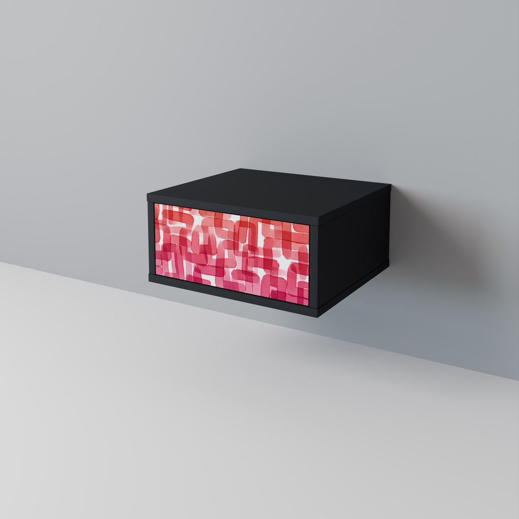 Mesita de noche CUBISMO CALEIDOSCÓPICO en acabado negro