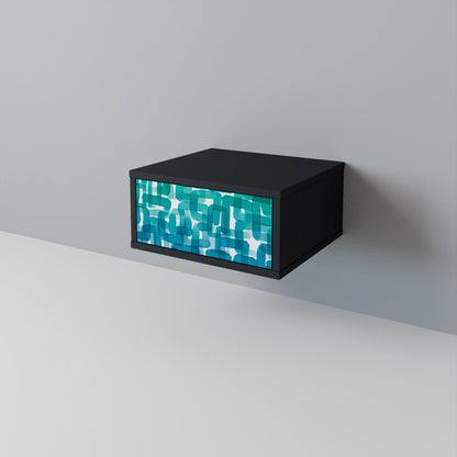 TURQUOISE RECTANGLES Mesita de Noche