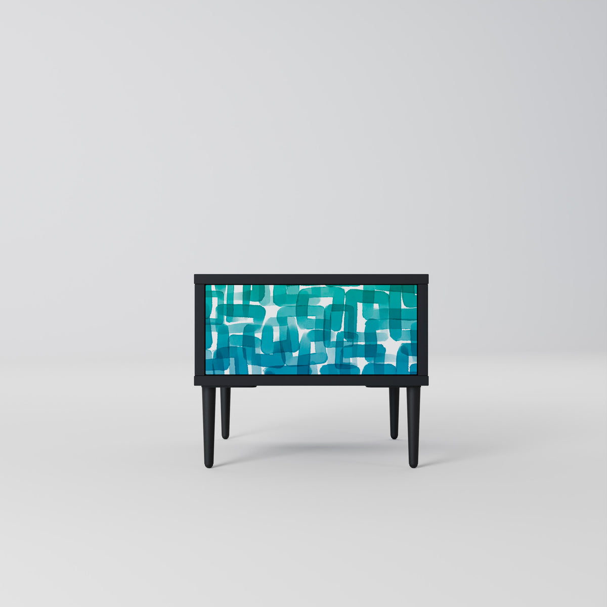 TURQUOISE RECTANGLES Mesita de Noche