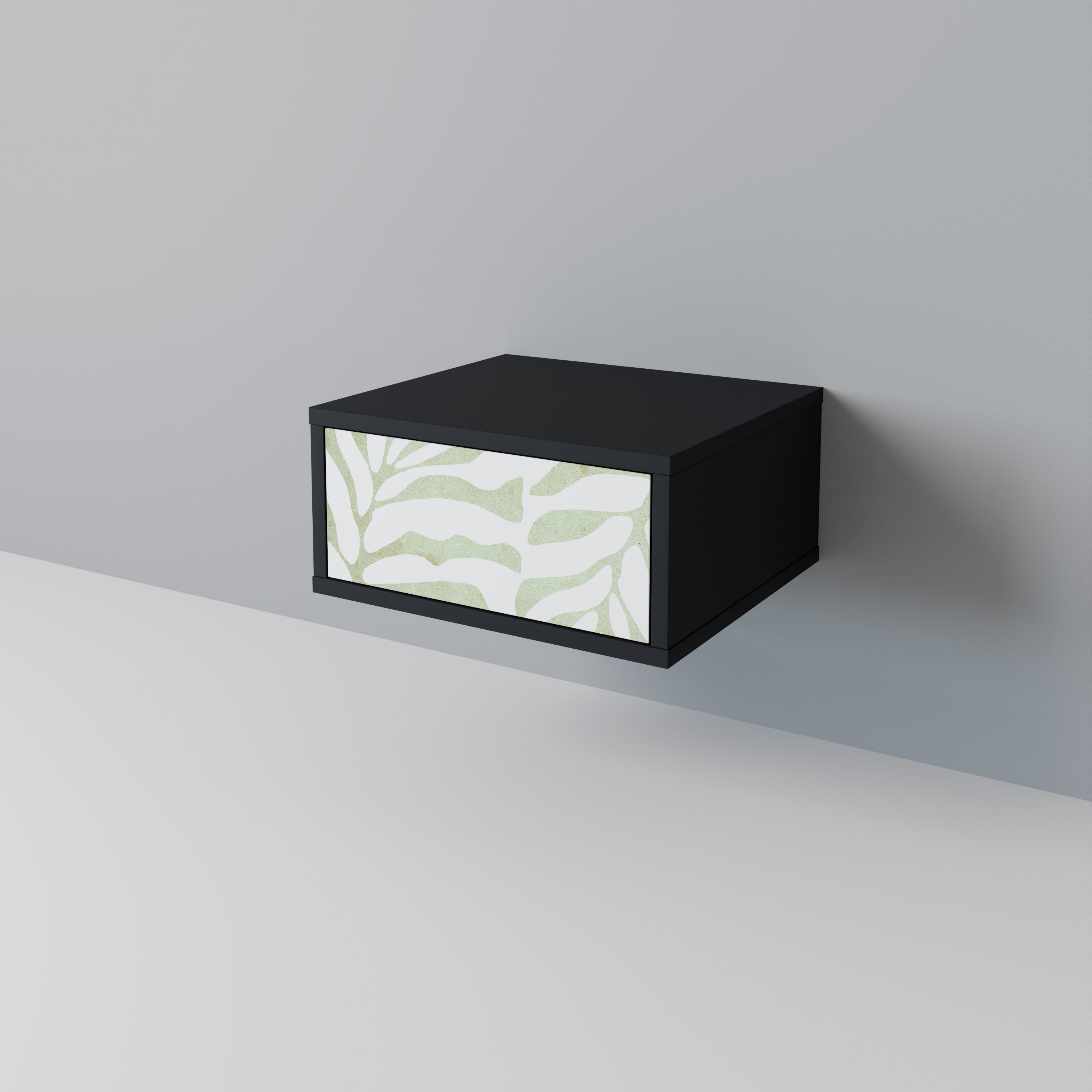 Mesita de noche BOTANICAL SPARK en acabado negro
