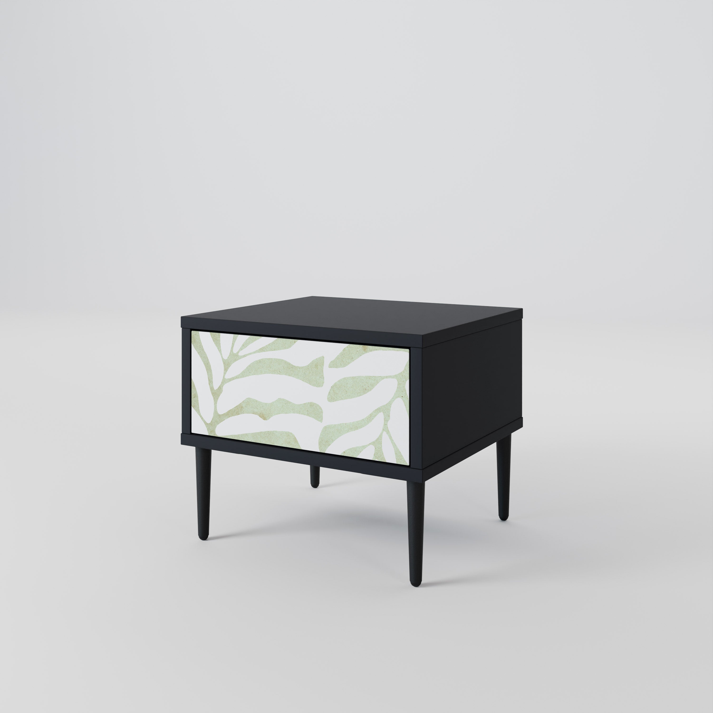 Mesita de noche BOTANICAL SPARK en acabado negro