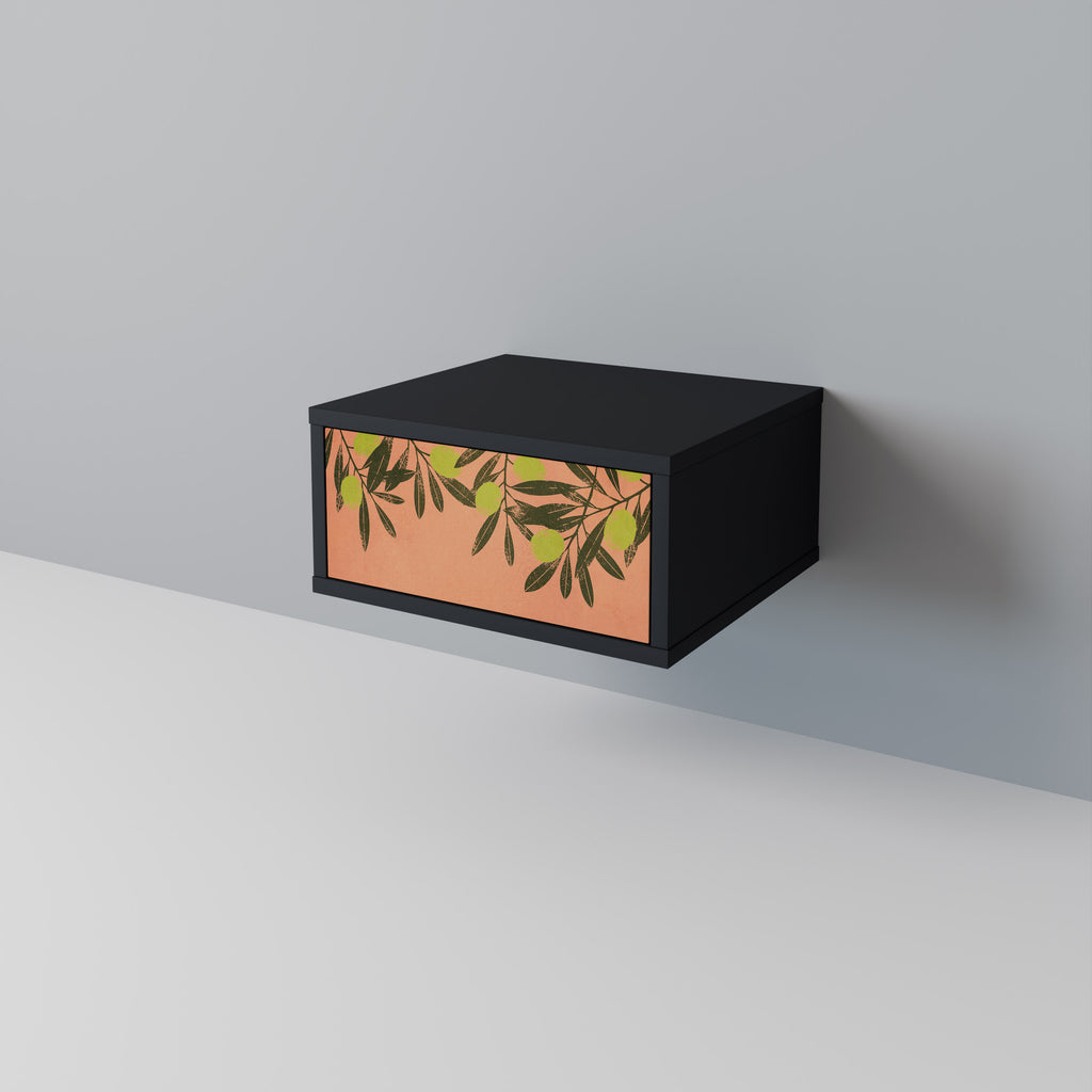 JUICY OLIVES Nightstand in Black Finish
