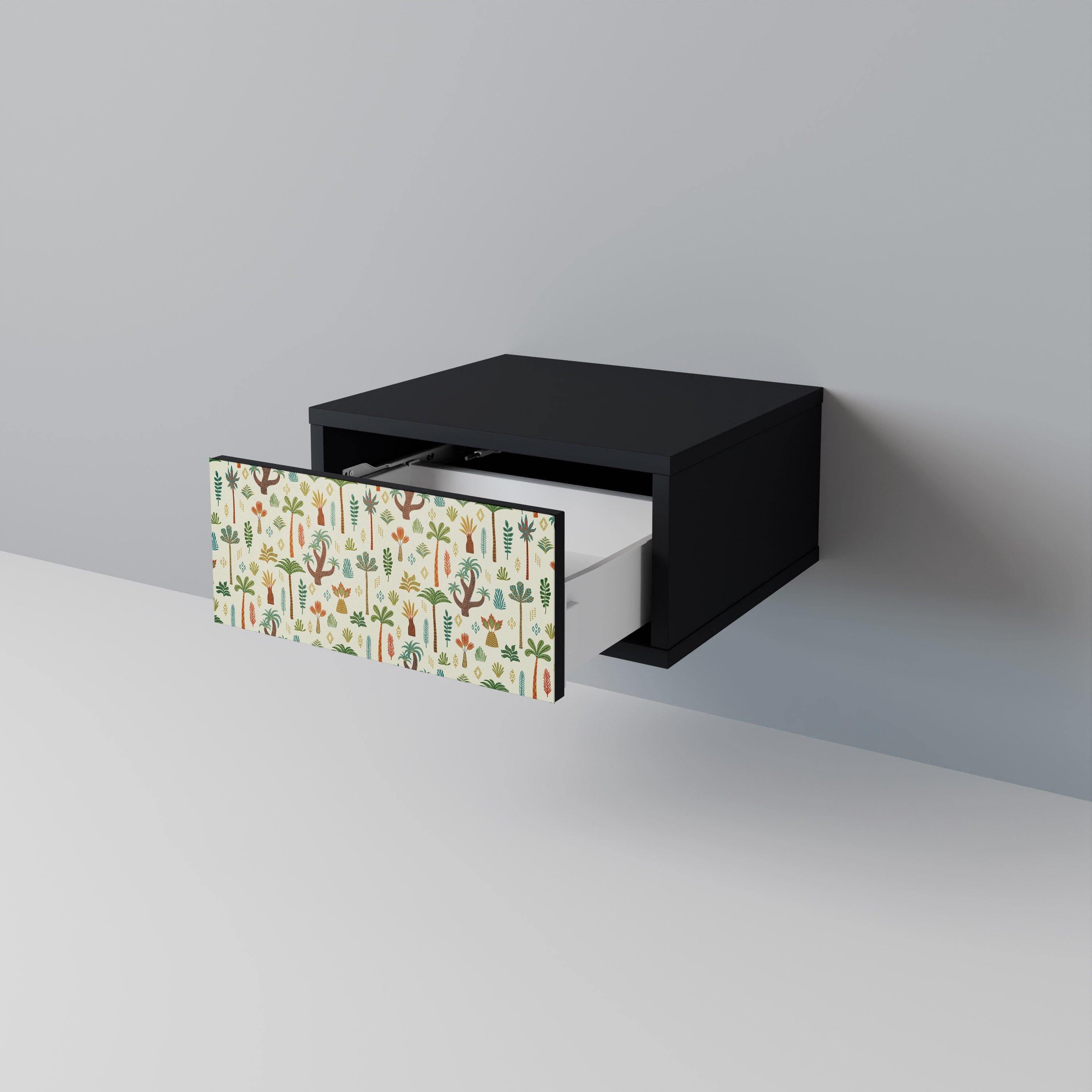 PALM SPRING Nightstand in Black Finish