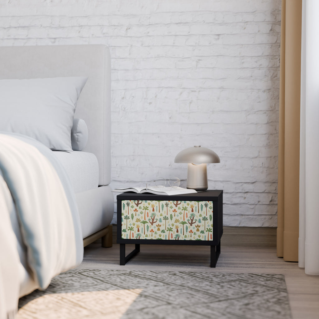 PALM SPRING Nightstand in Black Finish