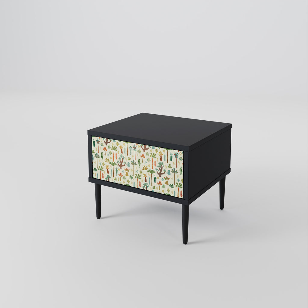 PALM SPRING Nightstand in Black Finish