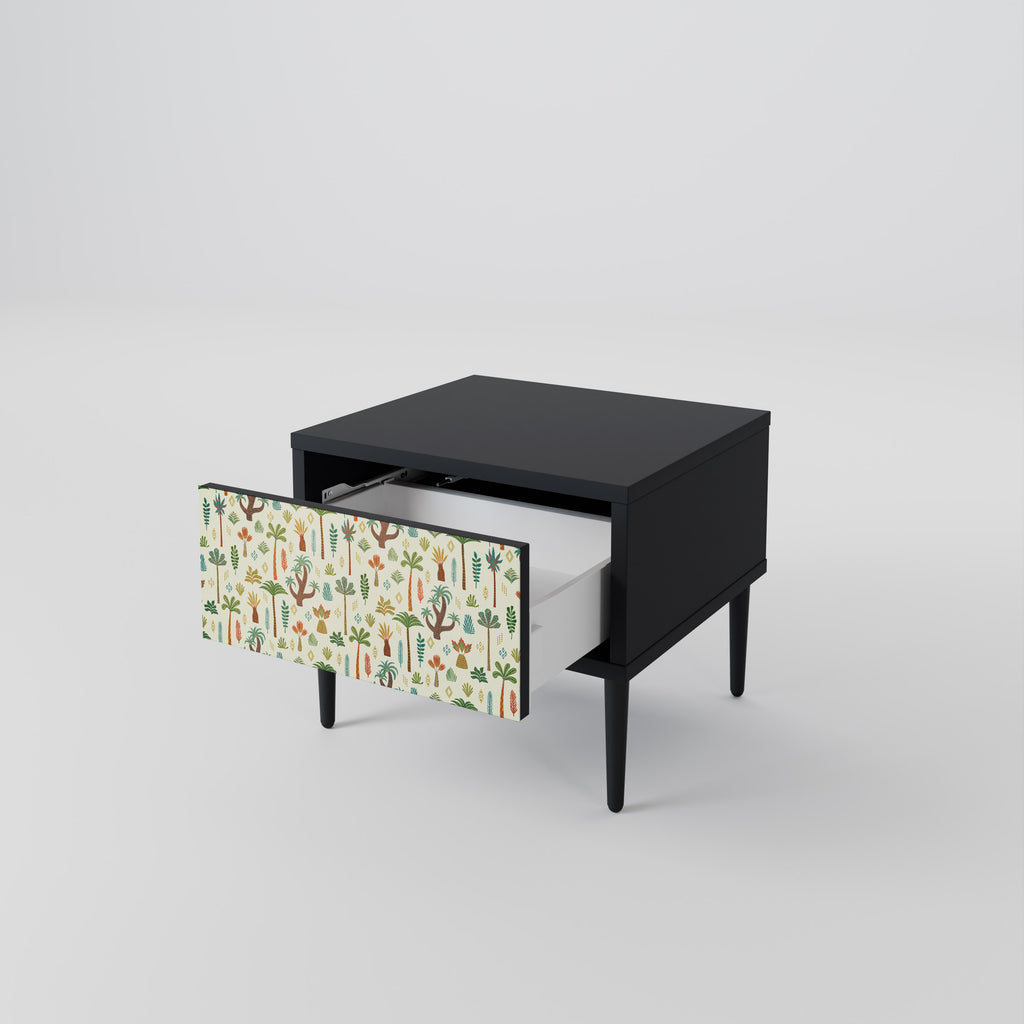 PALM SPRING Nightstand in Black Finish
