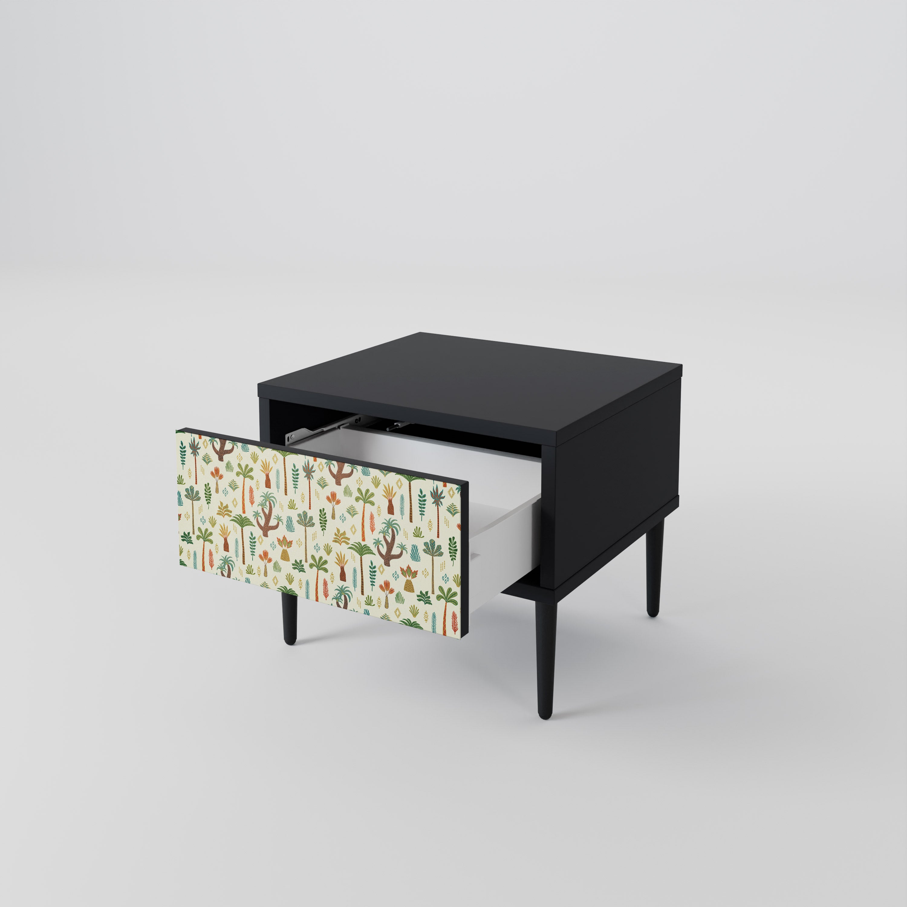 PALM SPRING Nightstand in Black Finish