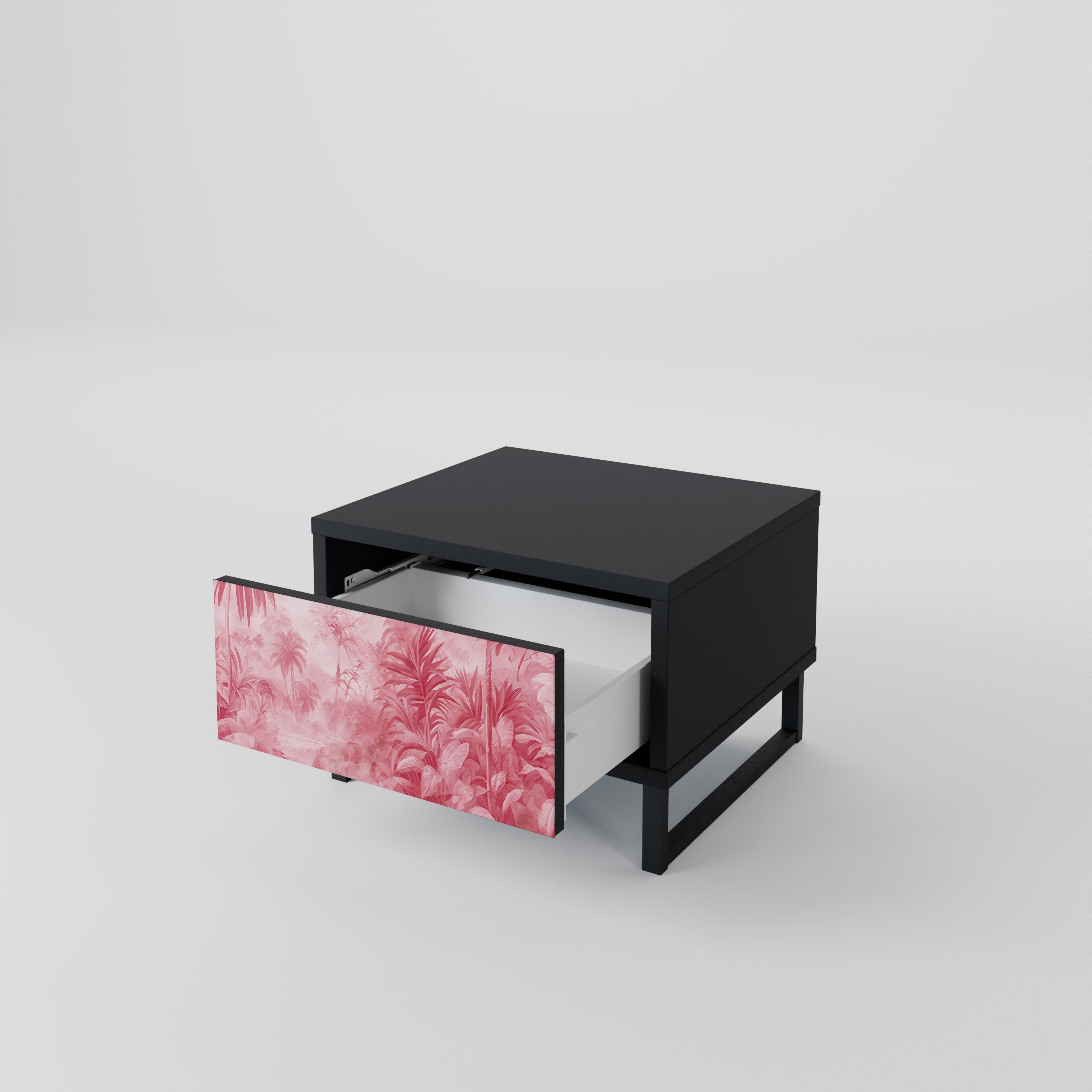 Mesita de noche SWEET TROPICS en acabado negro