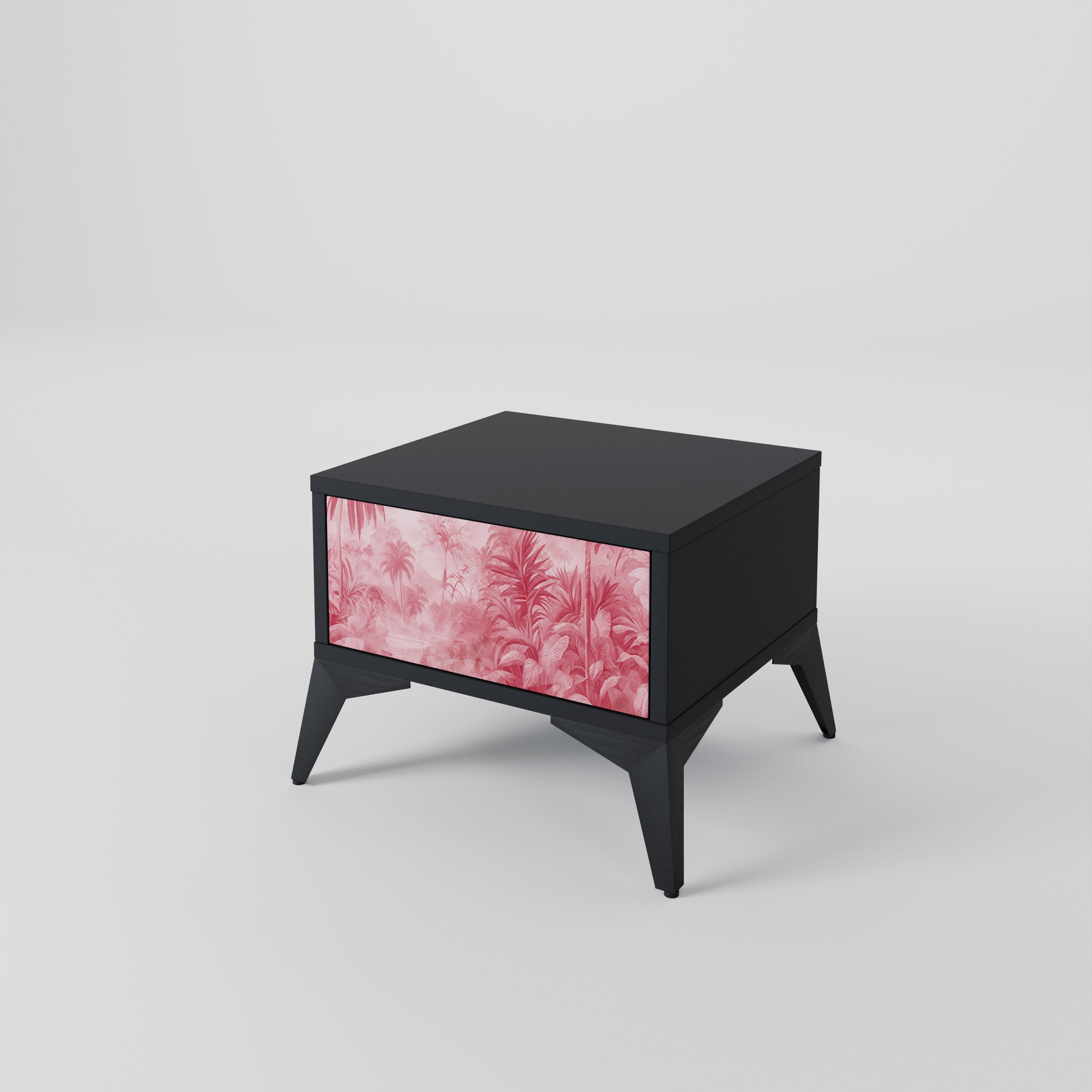 Mesita de noche SWEET TROPICS en acabado negro