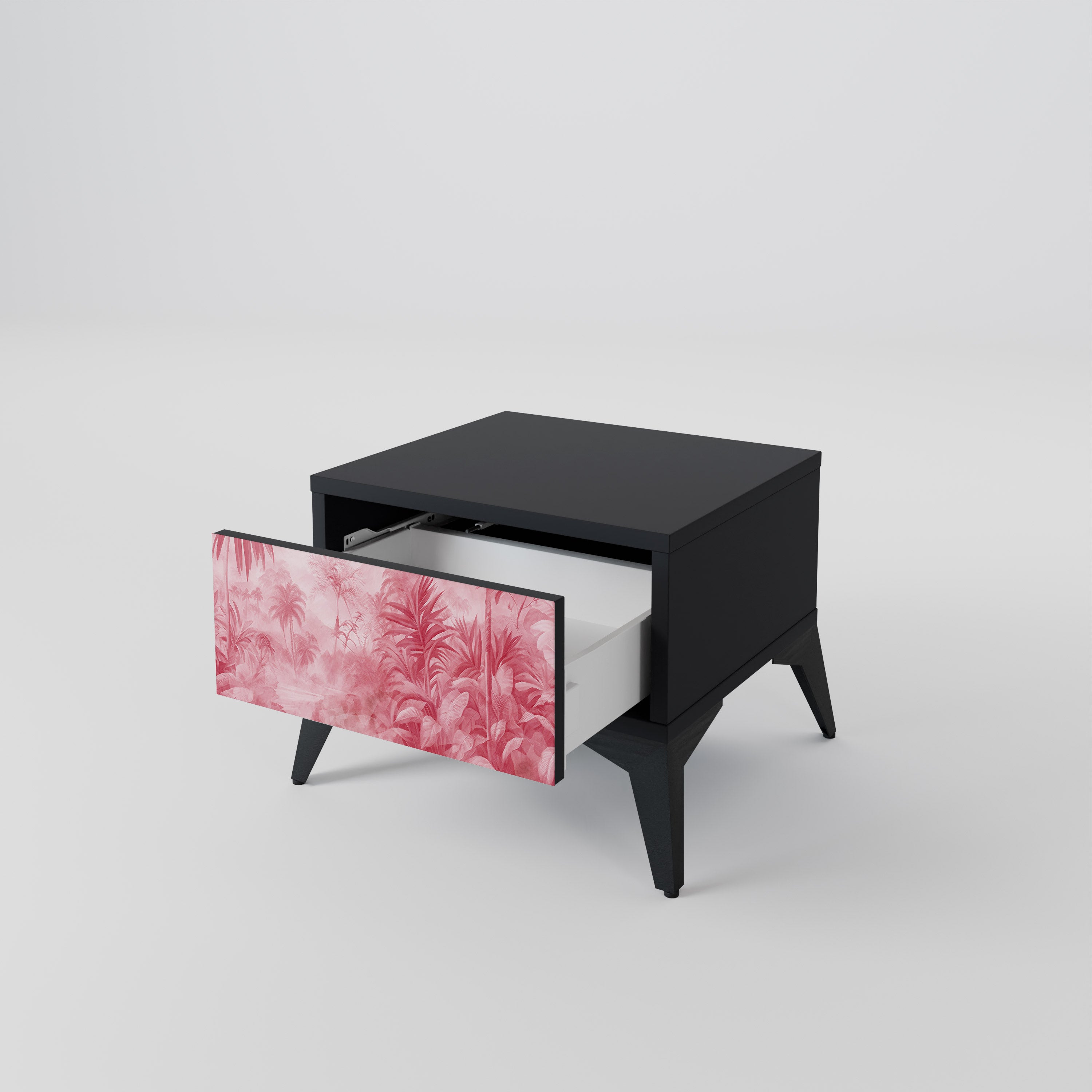 Mesita de noche SWEET TROPICS en acabado negro